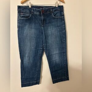 EUC TOMMY HILFIGER Hope Crop Women’s Blue Denim Crop Jeans, Womens Size 14